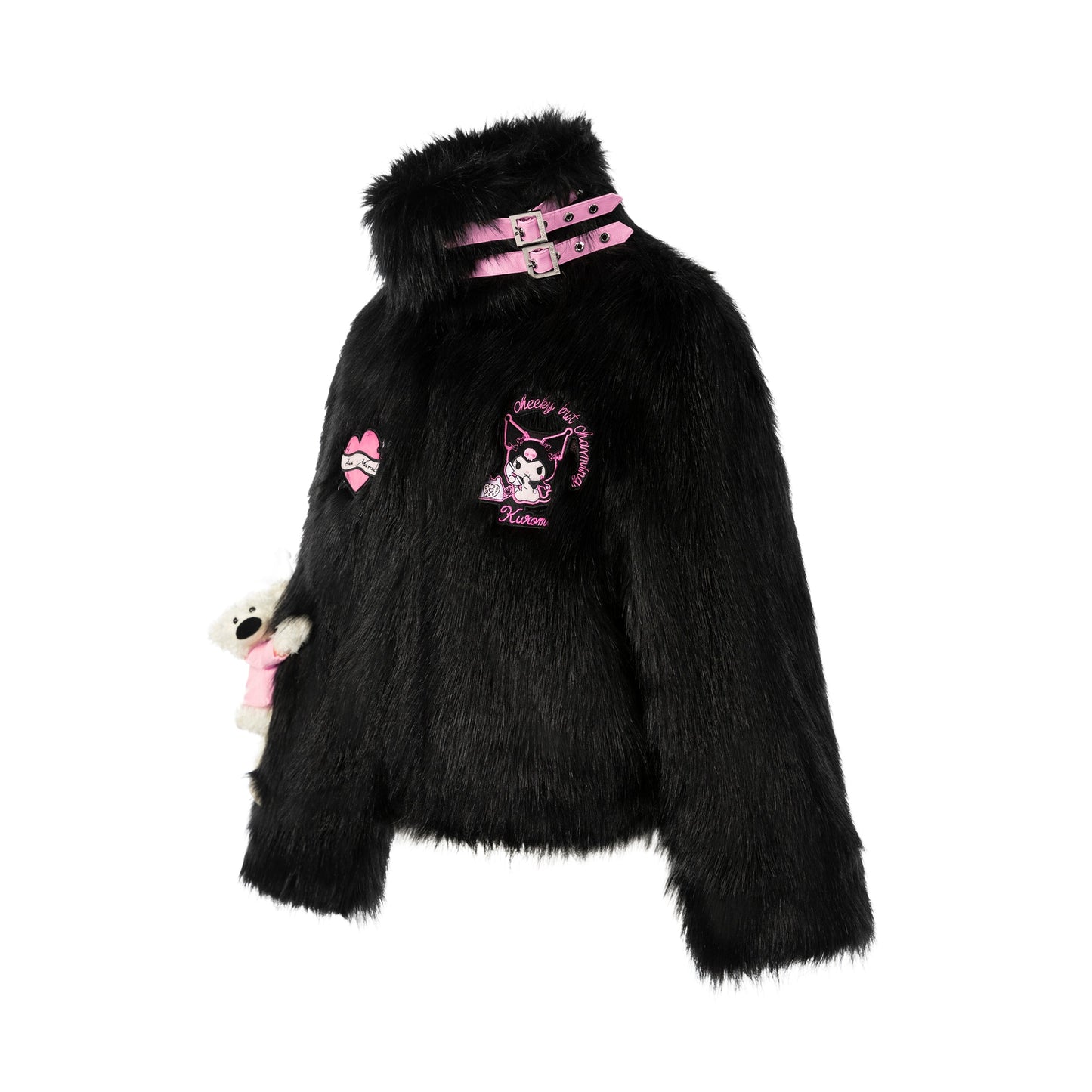 13DE MARZO Kuromi Bear Artificial Mink Coat