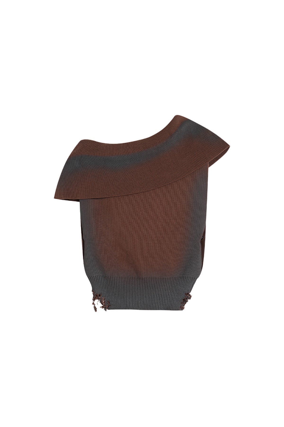YJ1NGZYZJ One Shoulder Knit Top In Brown