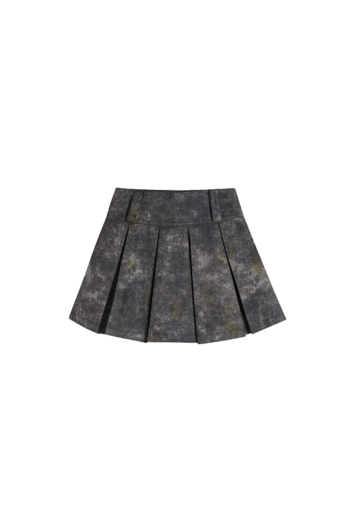 YJ1NGZYZJ Denim Acid-Wash Skirt In Gray