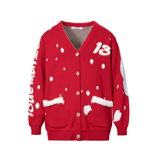 13DE MARZO Teddy Bear Christmas Costume Cardigan