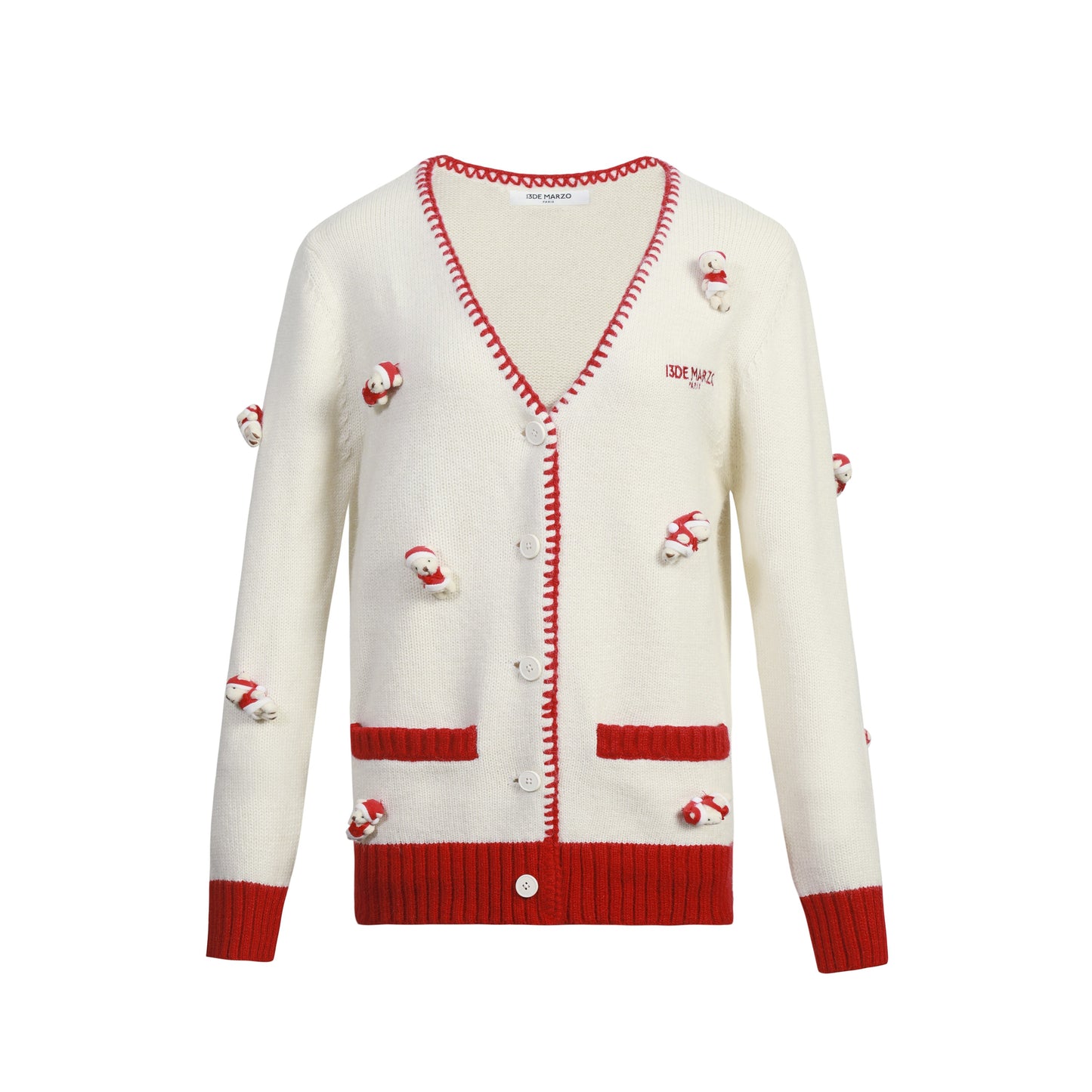 13DE MARZO Mini Xmas Costume Teddy Bear Cover Cardigan