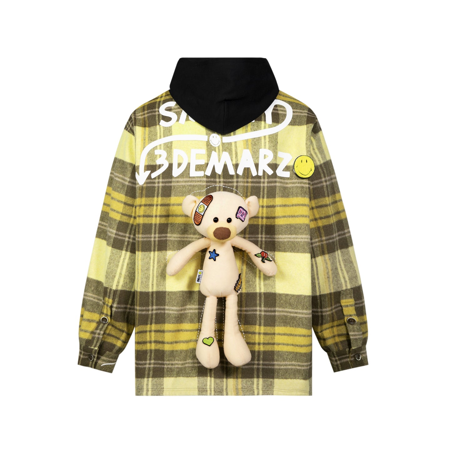 13DE MARZO Palda Bear Plaid Shirt