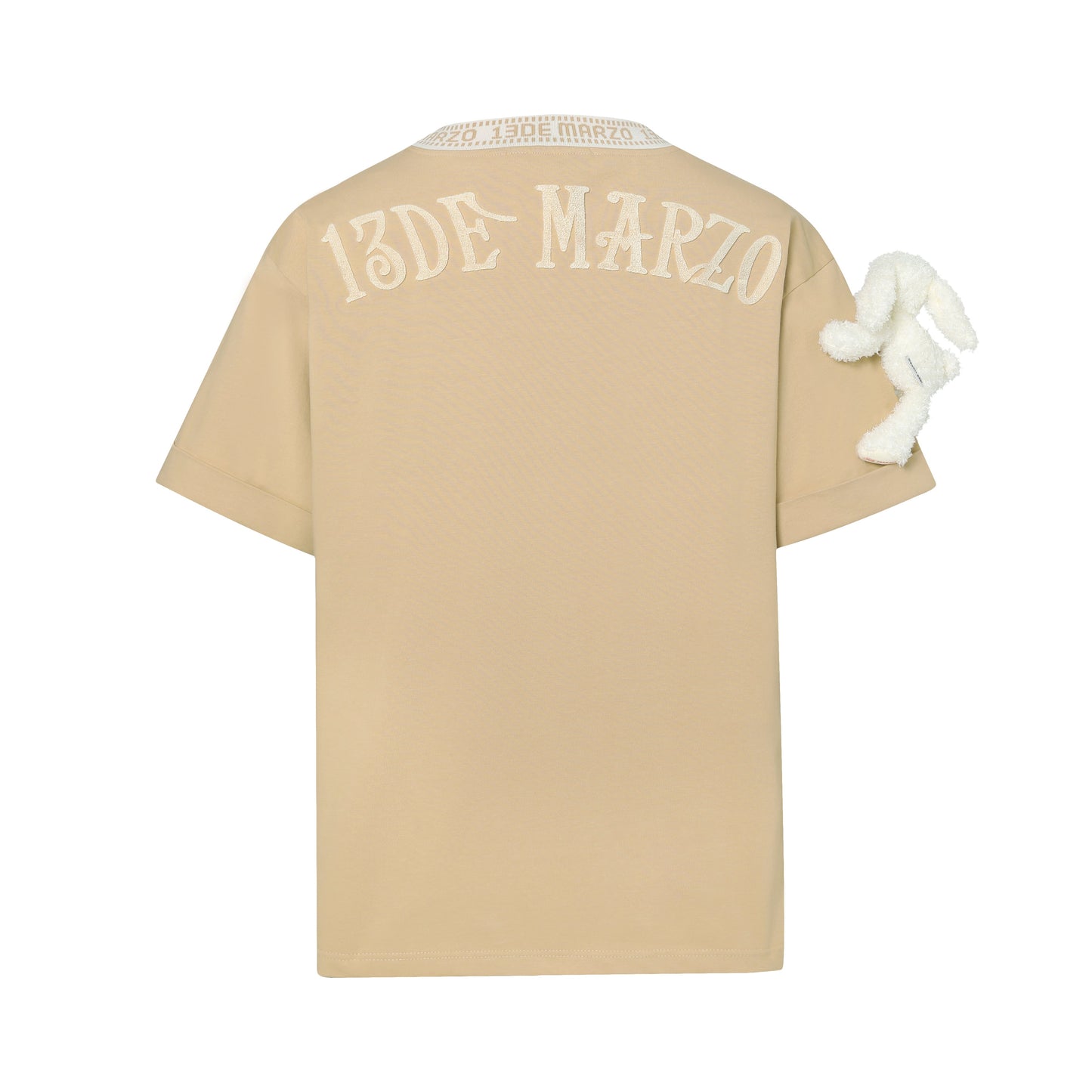 13DE MARZO Round Neck Stitch Logo T-shirt