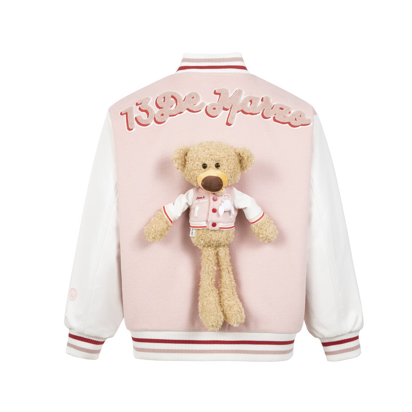 13DE MARZO Bear Wearing Baseball Jacket