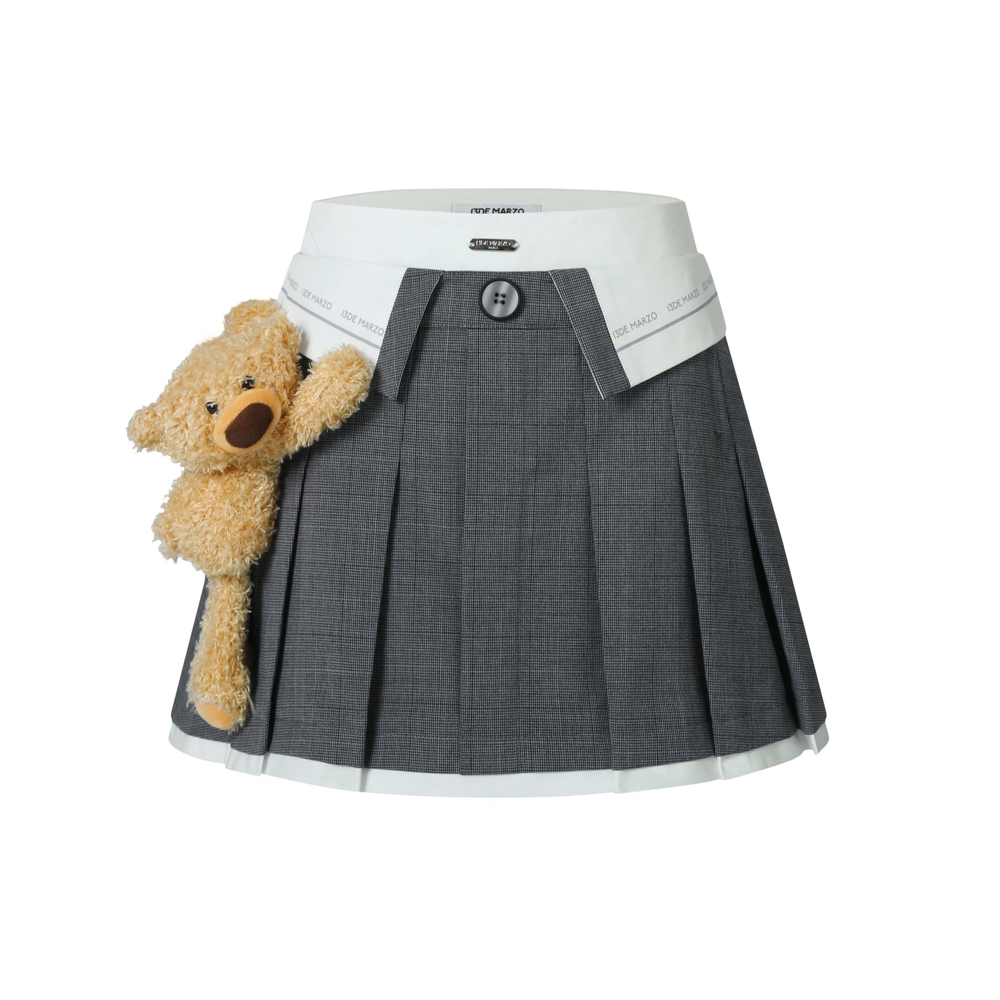 13DE MARZO Bear Loin Pleated Skirt