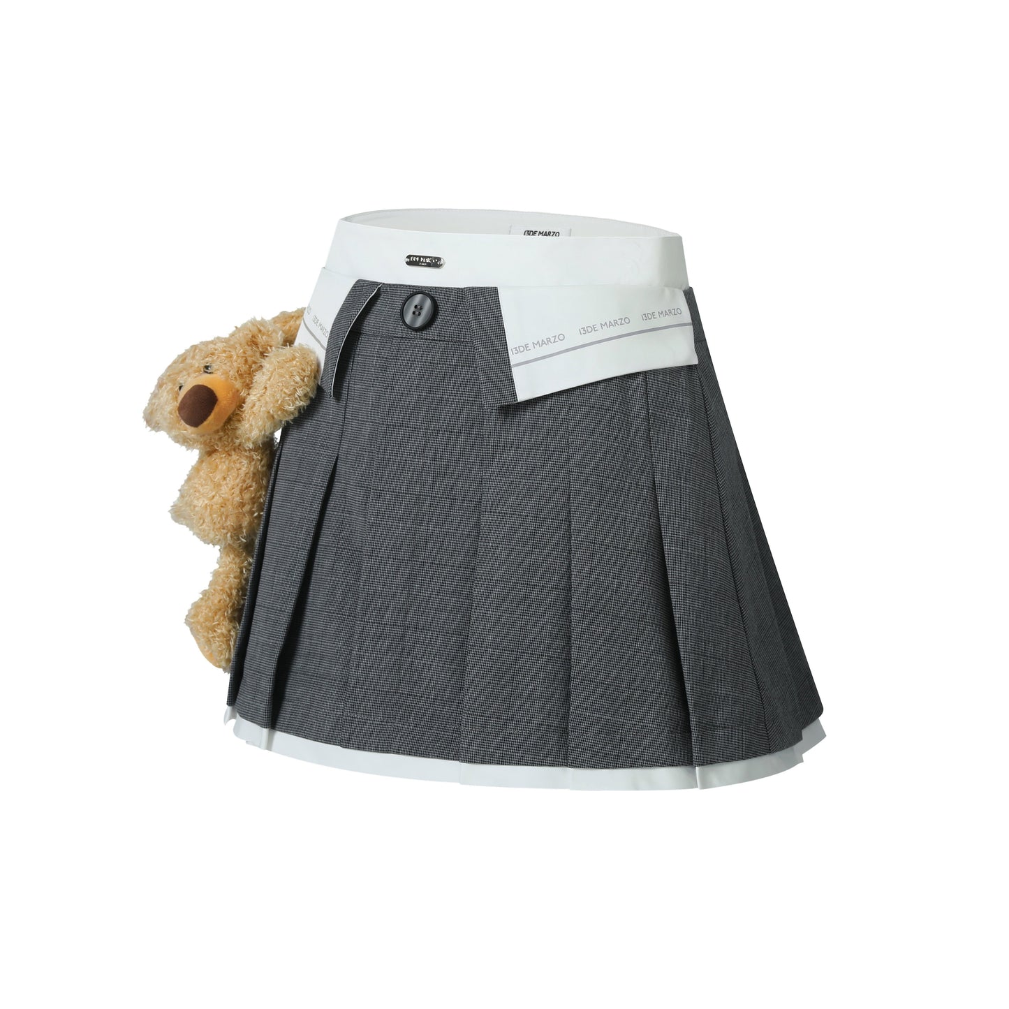 13DE MARZO Bear Loin Pleated Skirt