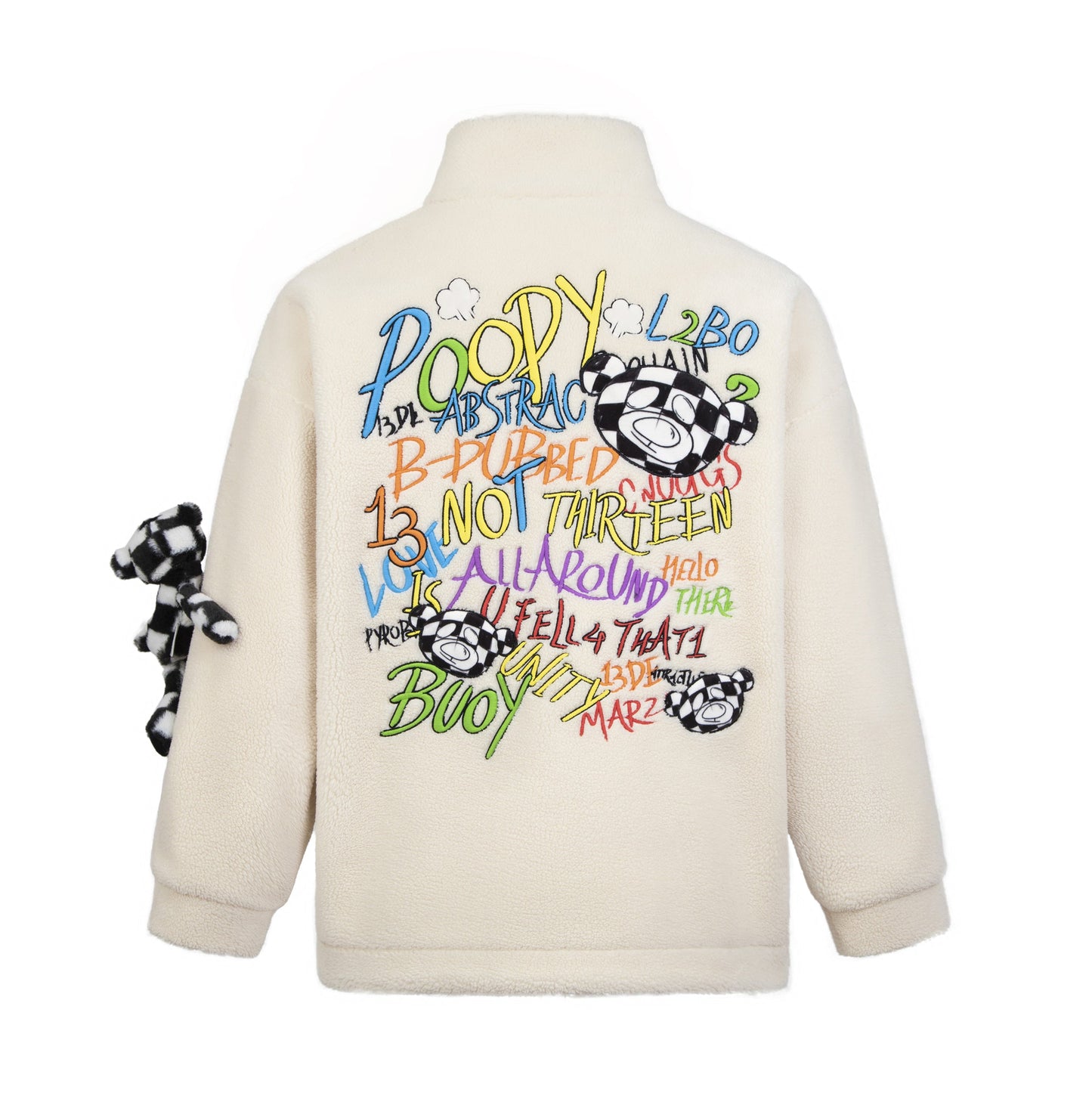 13DE MARZO Graffiti Street Slang Bear Coat