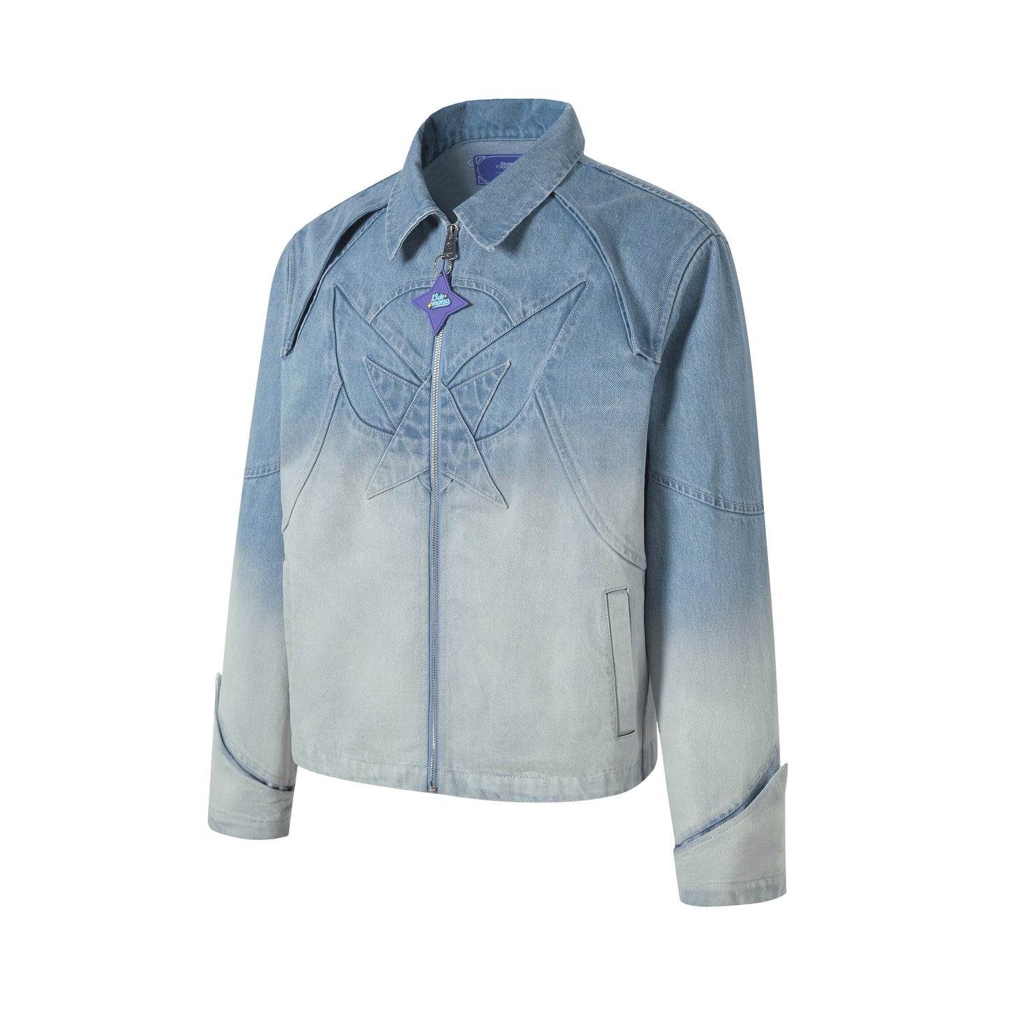 13DE MARZO Washed Gradient Denim Jacket