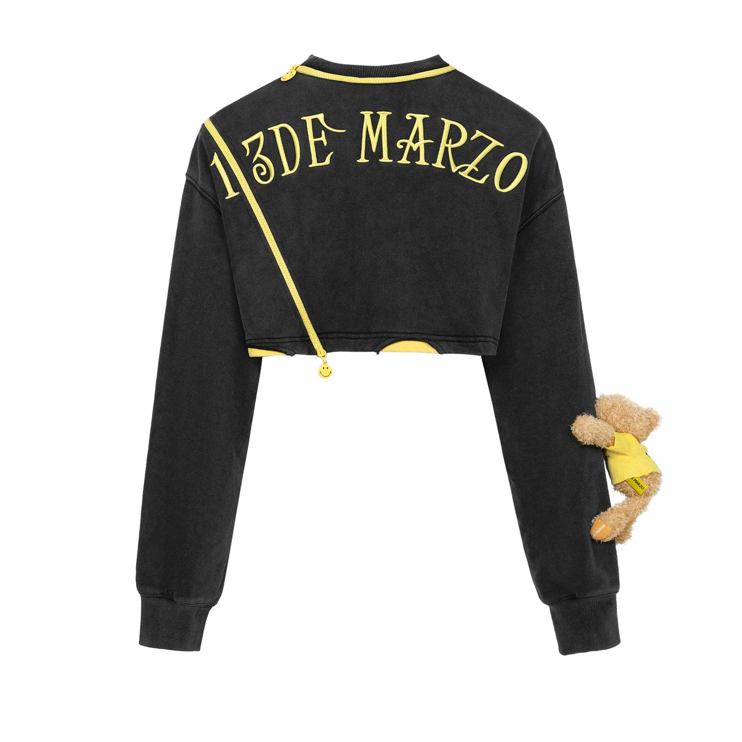 13DE MARZO Sidelong Zip Short Sweater