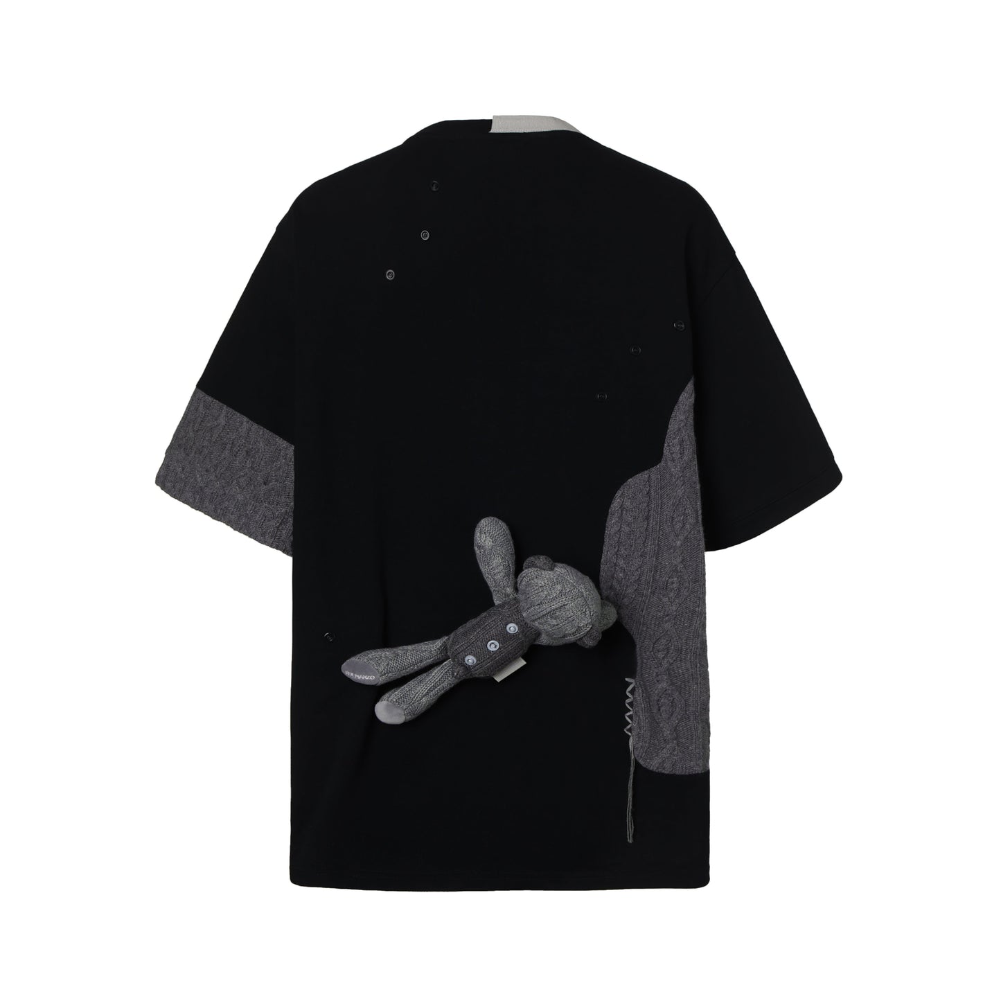 13DE MARZO Bear Knit Suture T-shirt