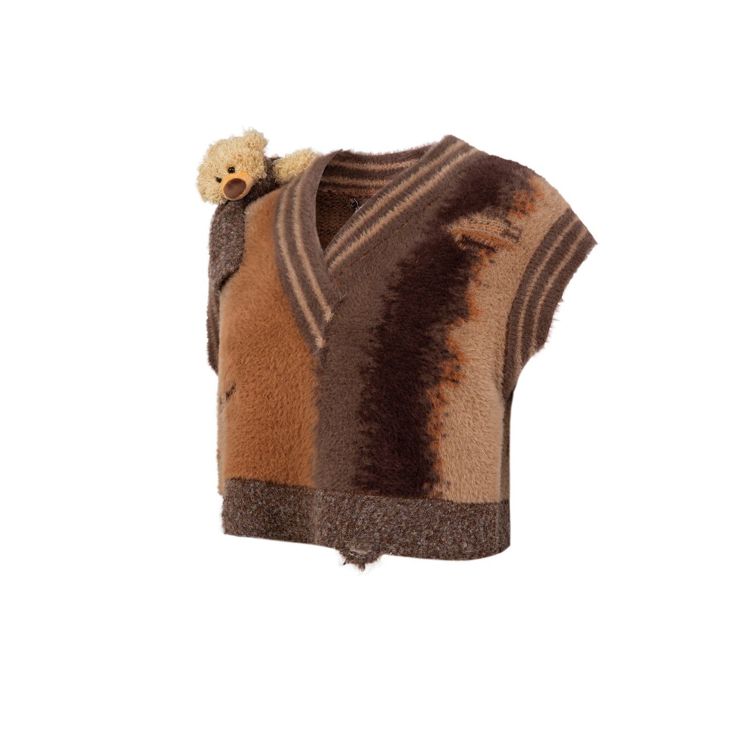 13DE MARZO Gradient Furry Vest