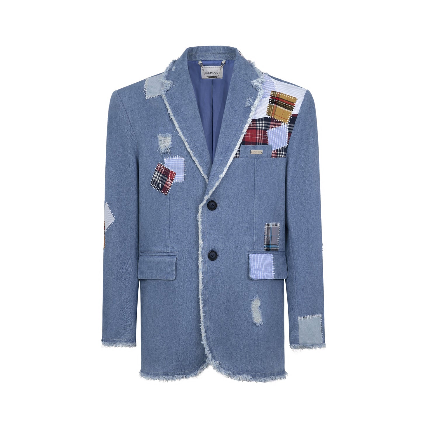 13DE MARZO Bear Patch Suture Denim Suit