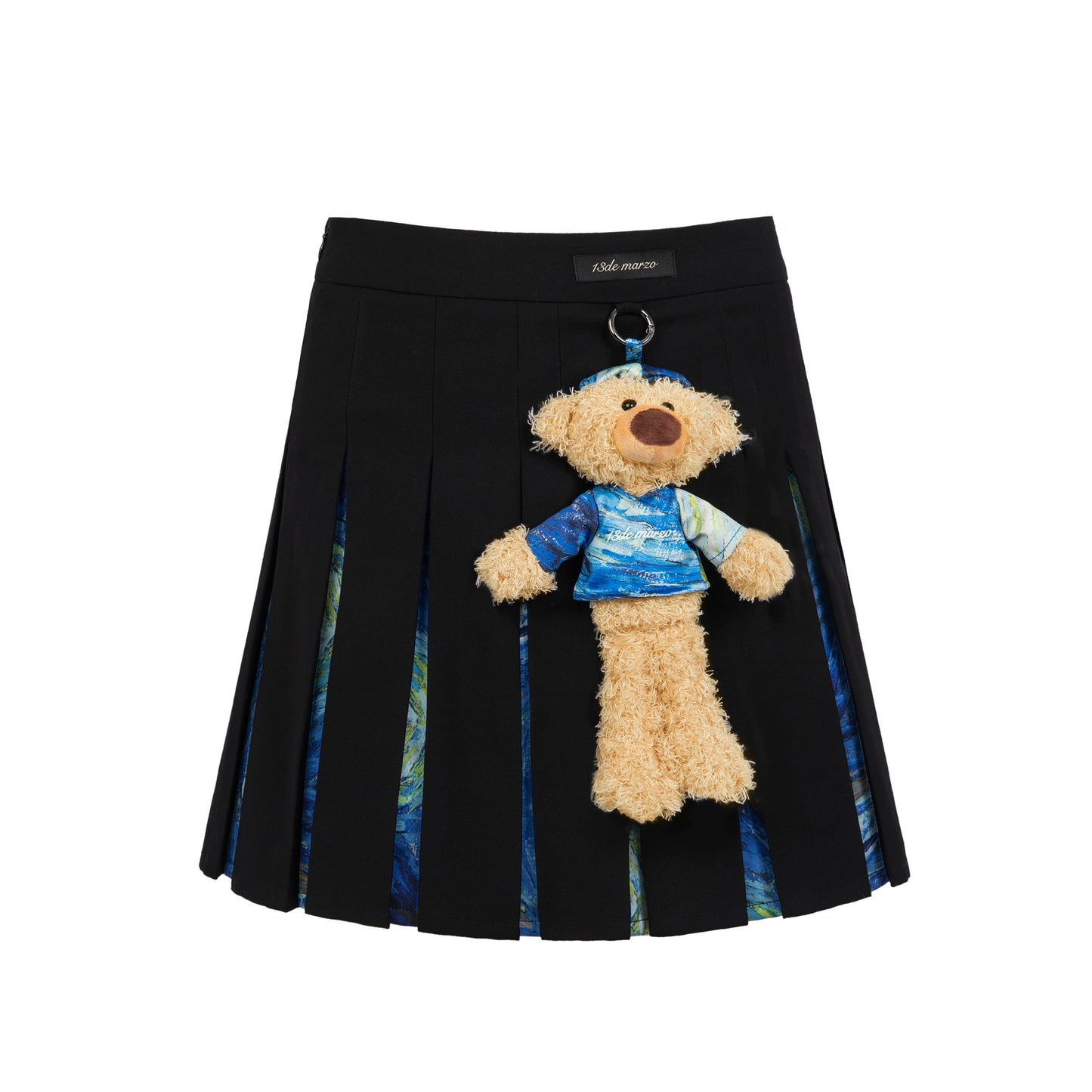 13DE MARZO Van Gogh Masterpiece Pleated Skirt