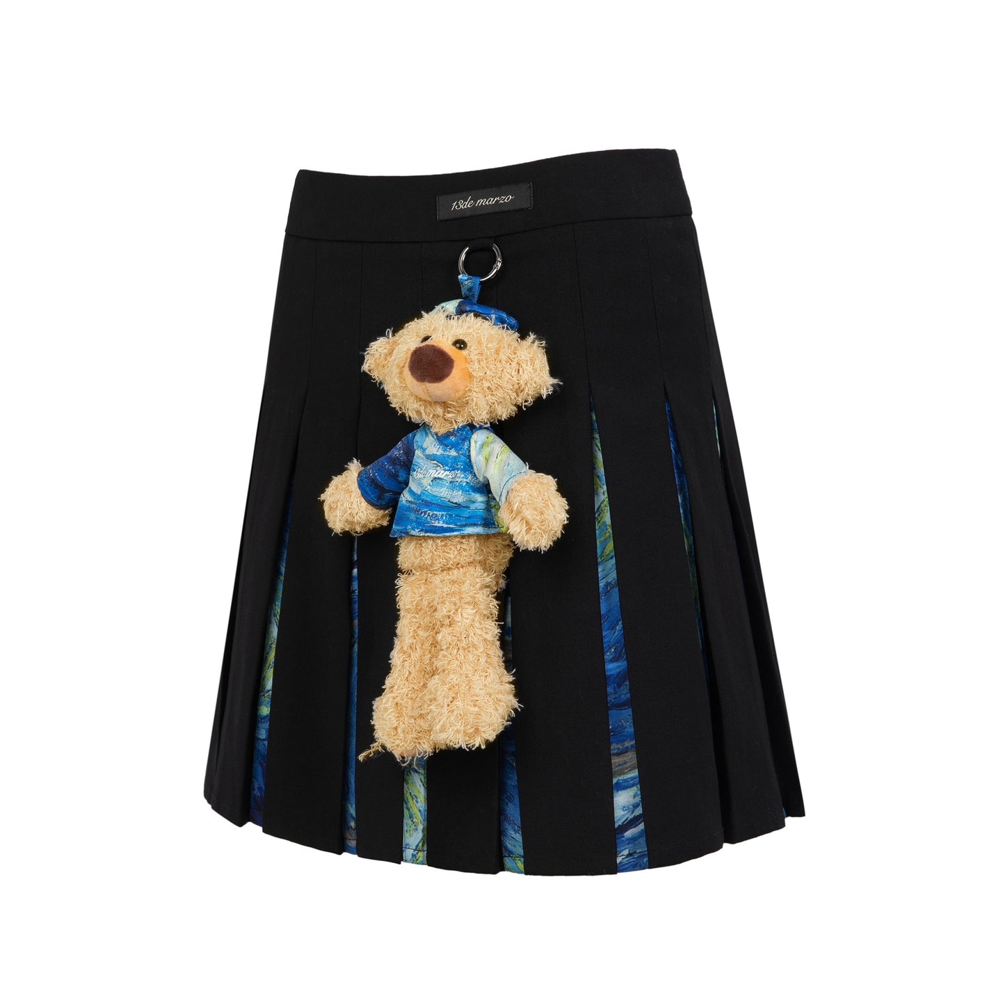 13DE MARZO Van Gogh Masterpiece Pleated Skirt