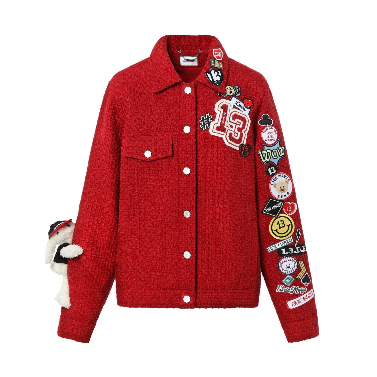 13DE MARZO Bear Badges Jacket