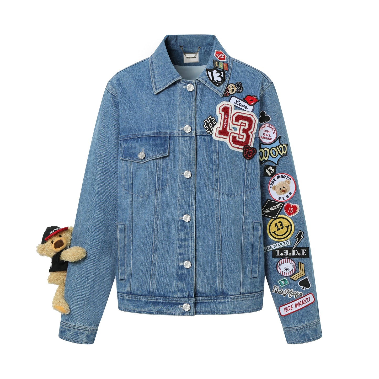 13DE MARZO Bear Badges Jacket