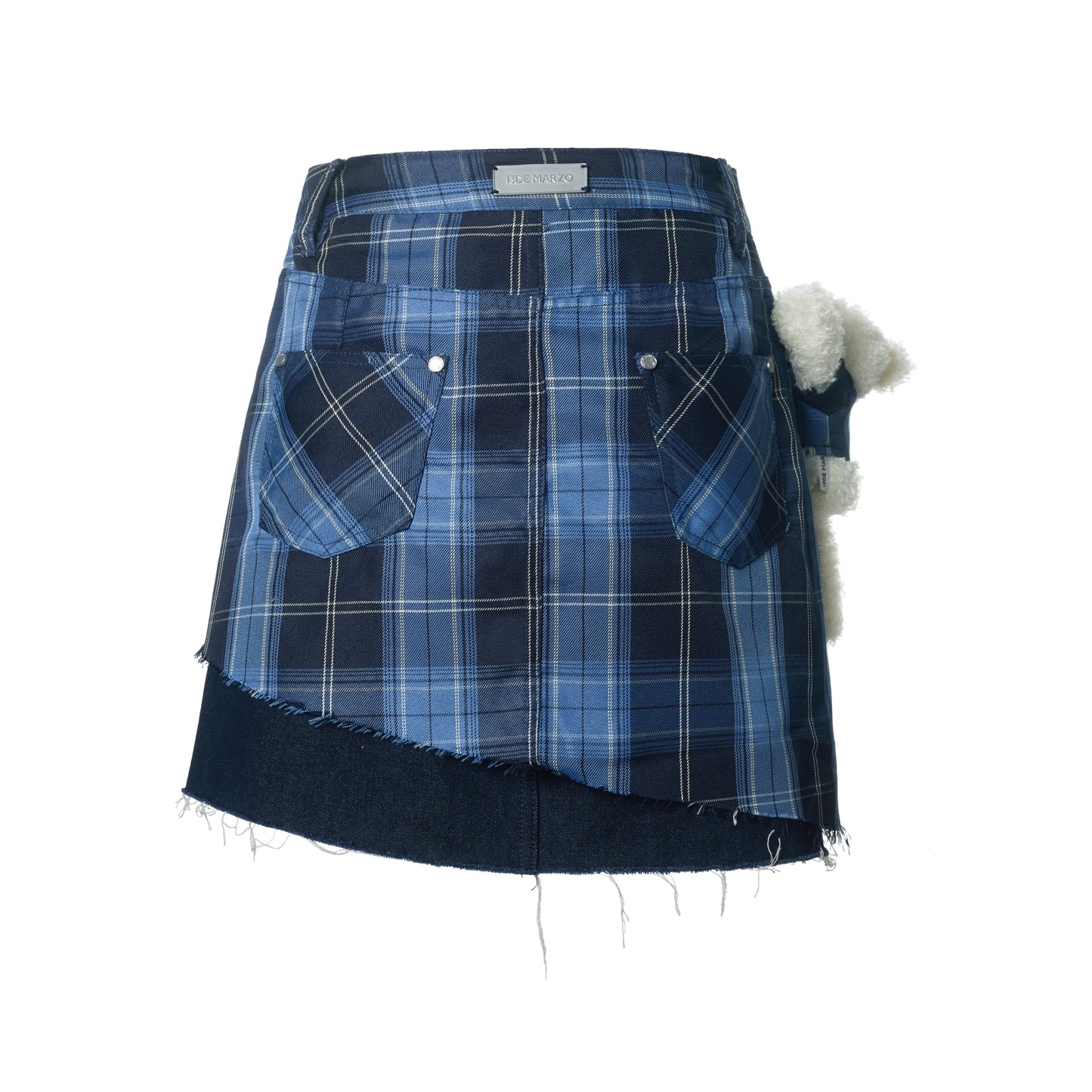 13DE MARZO Doozoo Plaid Denim Dress