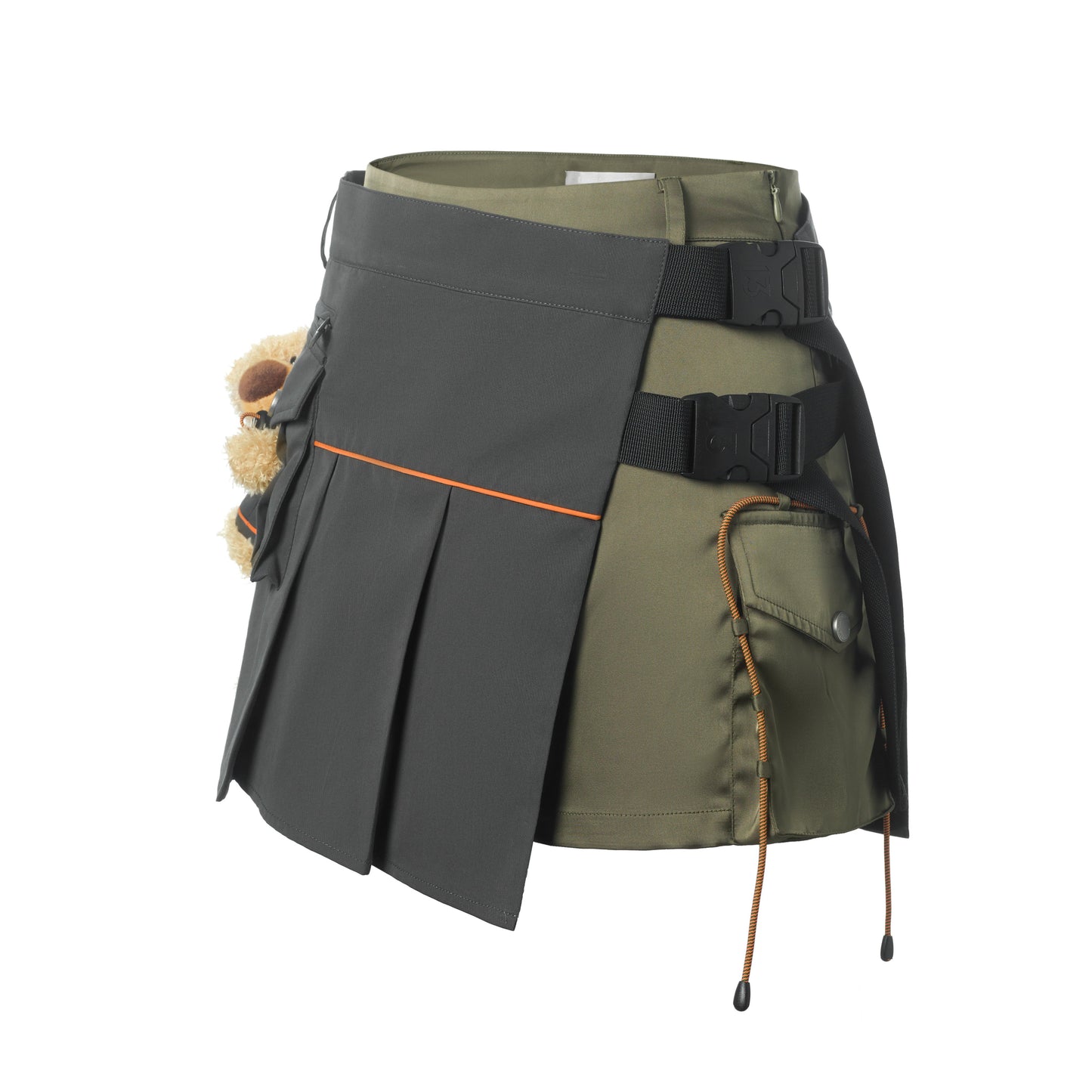 13DE MARZO Cargo Functional Pleated Skirt