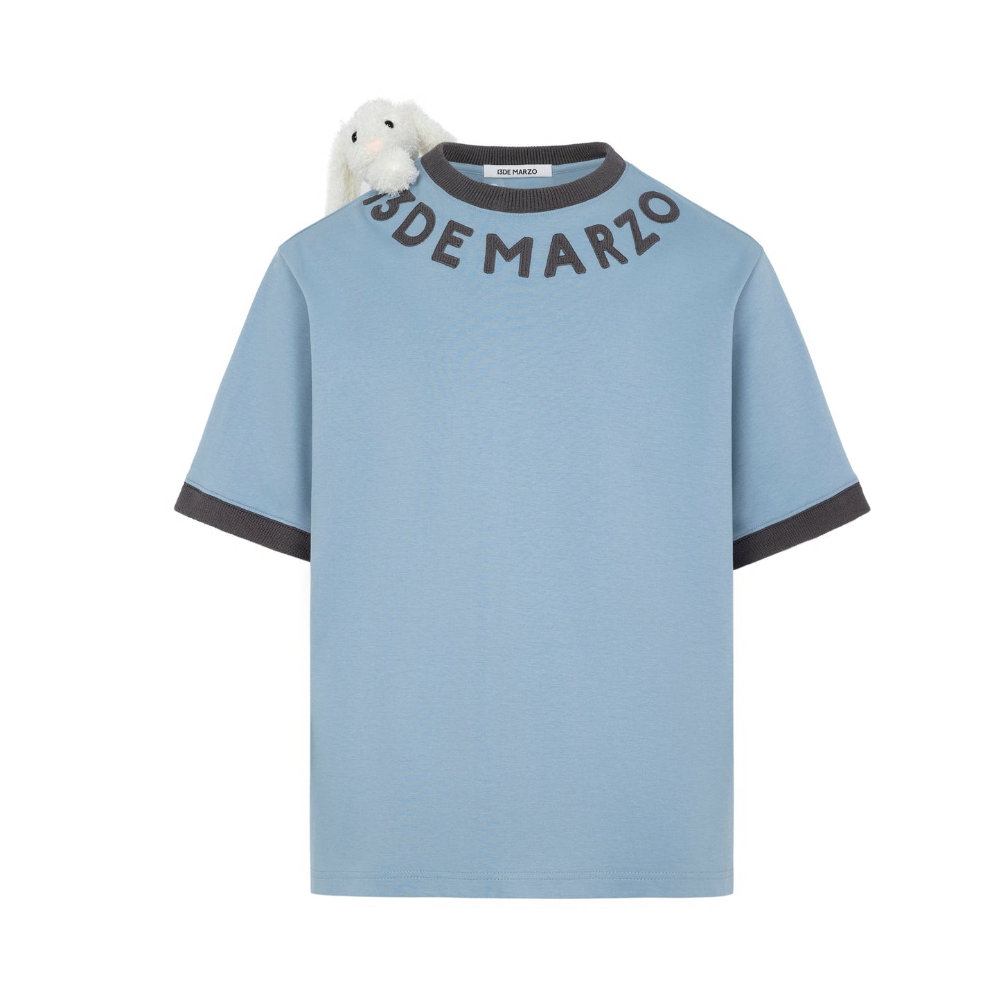 13DE MARZO Round Neck Knit Logo T-shirt