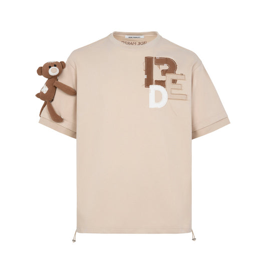 13DE MARZO Bear Patched Logo T-shirt