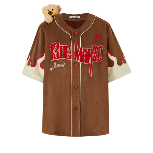 13DE MARZO Flame Baseball Shirt