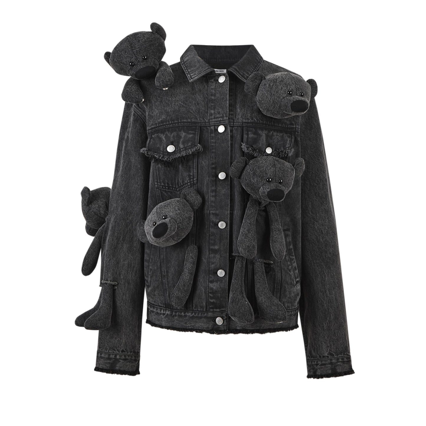 13DE MARZO Multiple Stuffed Bear Denim Jacket