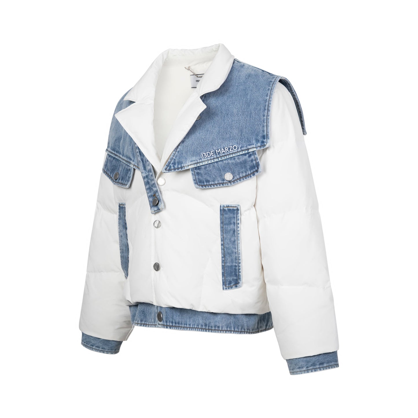 13DE MARZO Denim Shoulder Down Jacket