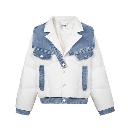 13DE MARZO Denim Shoulder Down Jacket