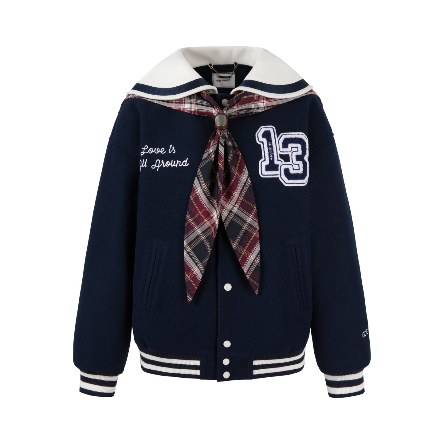 13DE MARZO Sailor Collar Padded Coat