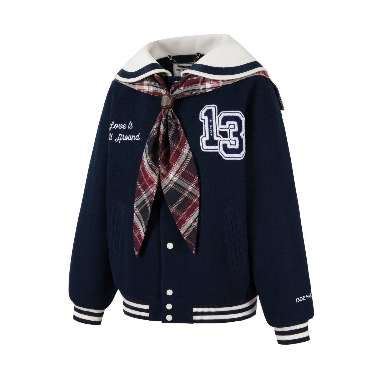 13DE MARZO Sailor Collar Padded Coat