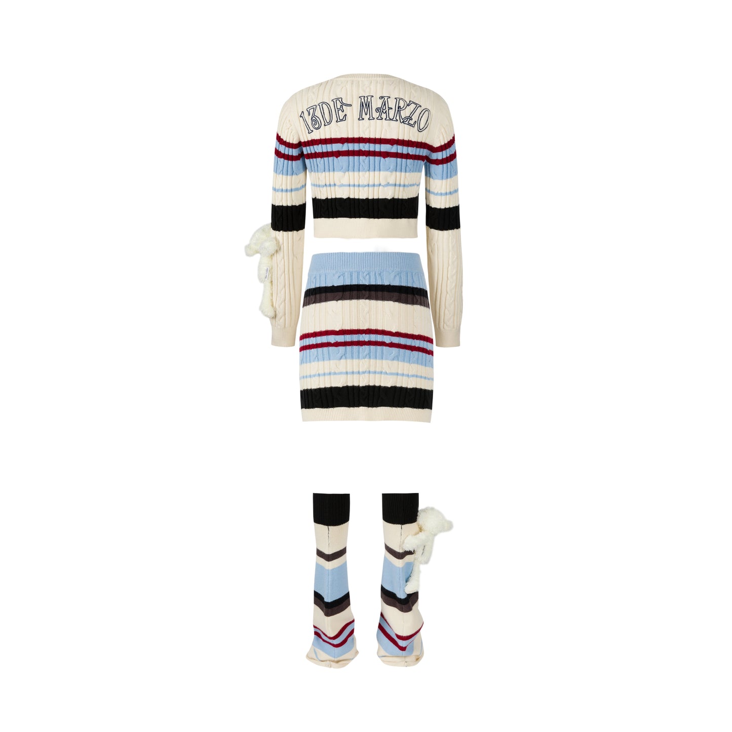 13DE MARZO Stripe Knit Total Set