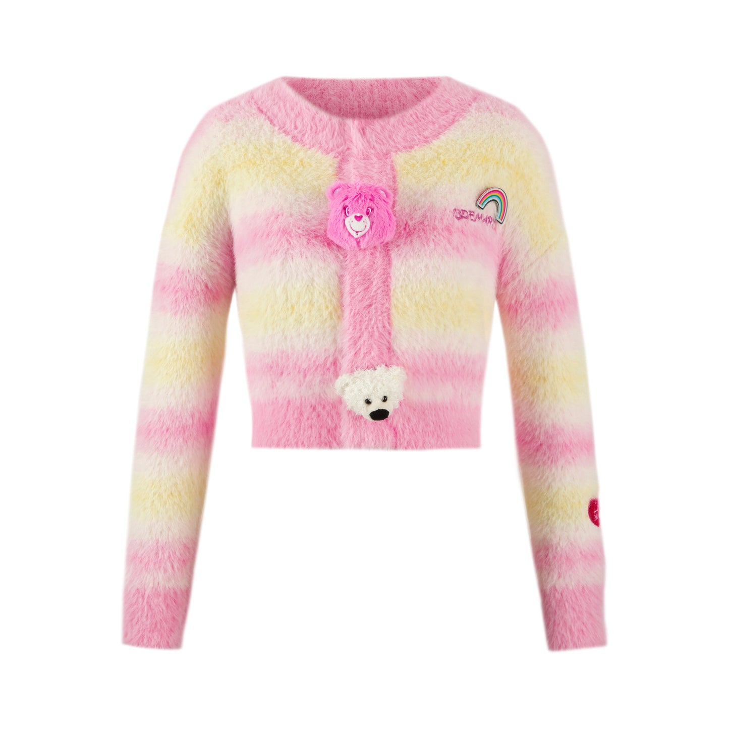 13DE MARZO Care Bears Faded Mohair Cardigan