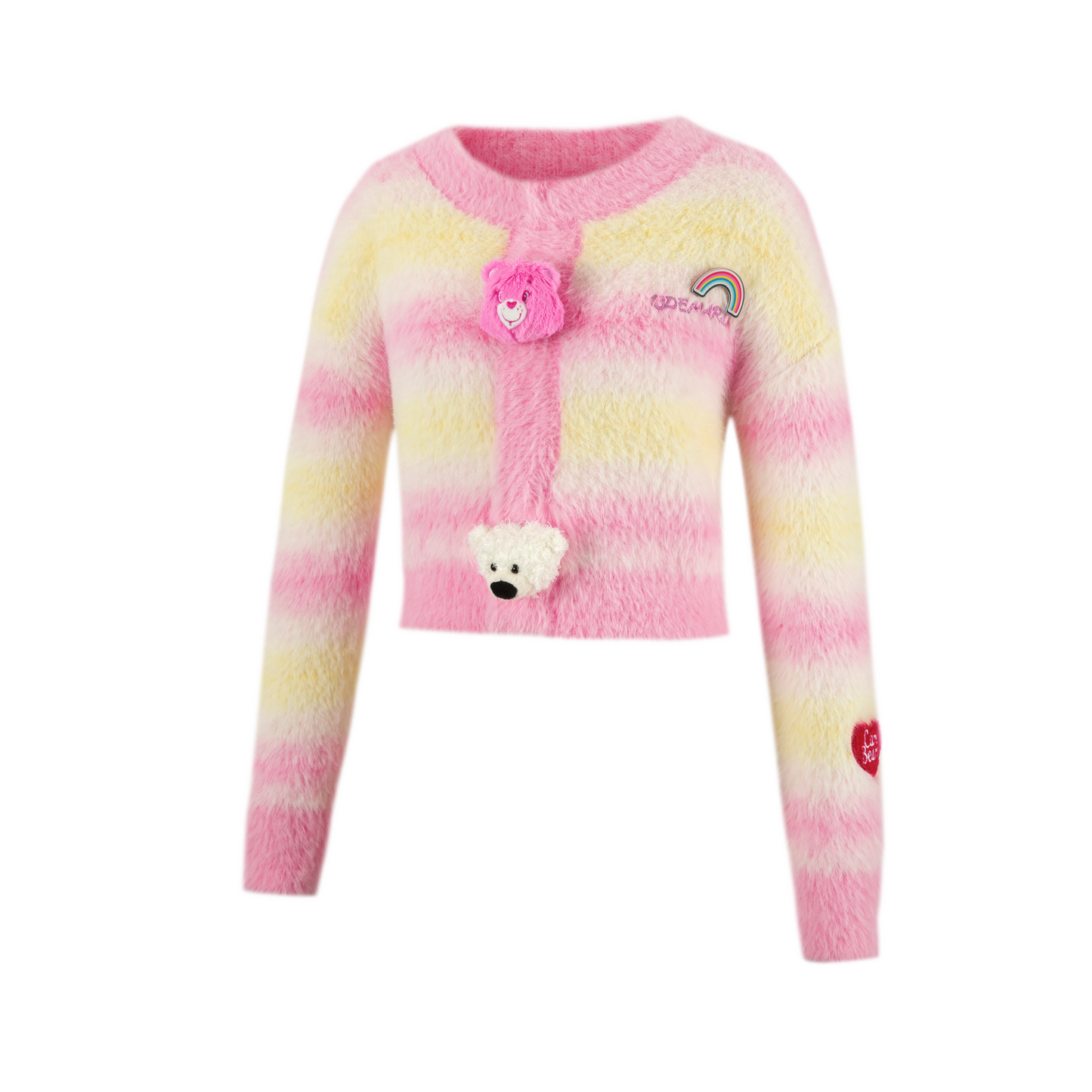 13DE MARZO Care Bears Faded Mohair Cardigan