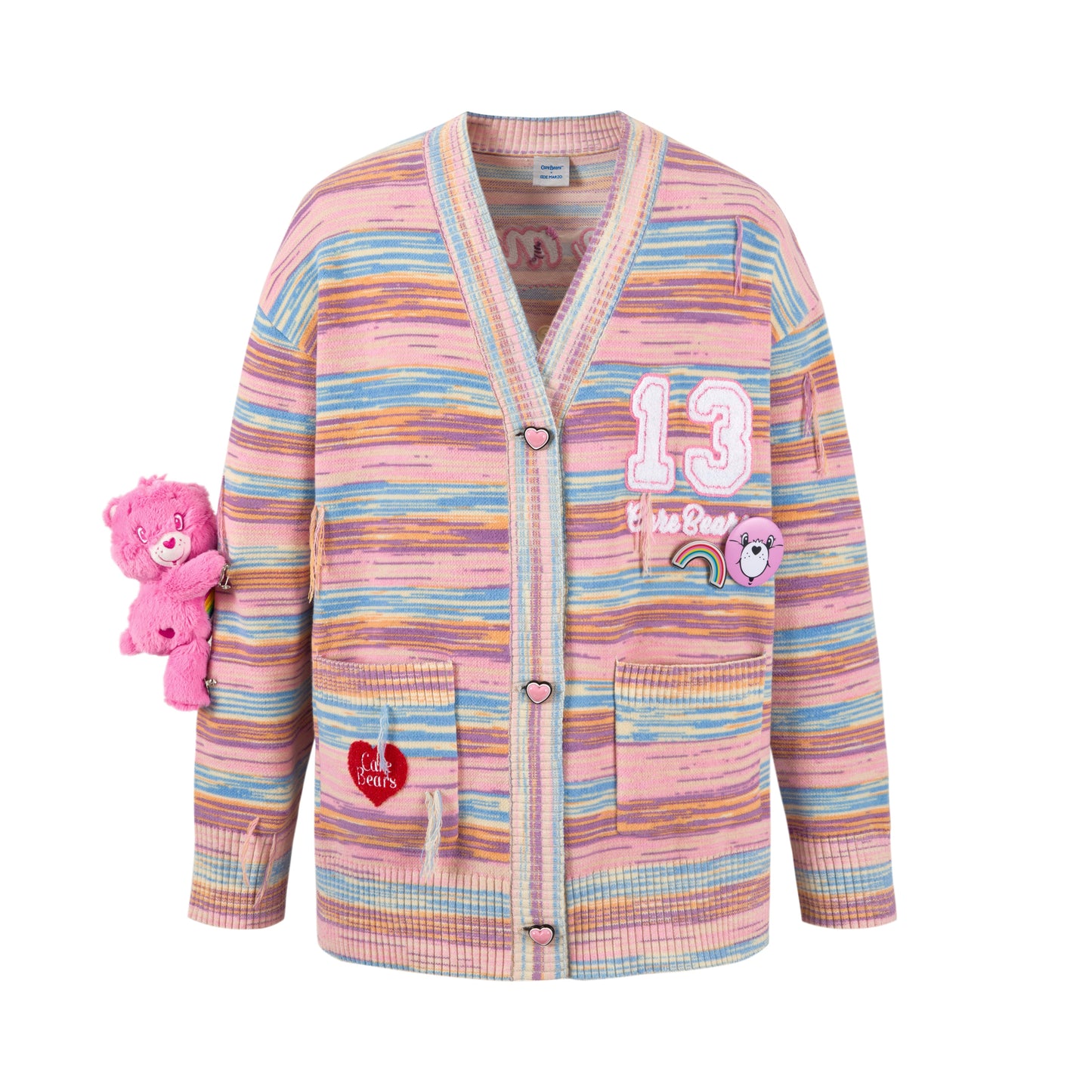 13DE MARZO Care Bears Color Stripe Cardigan