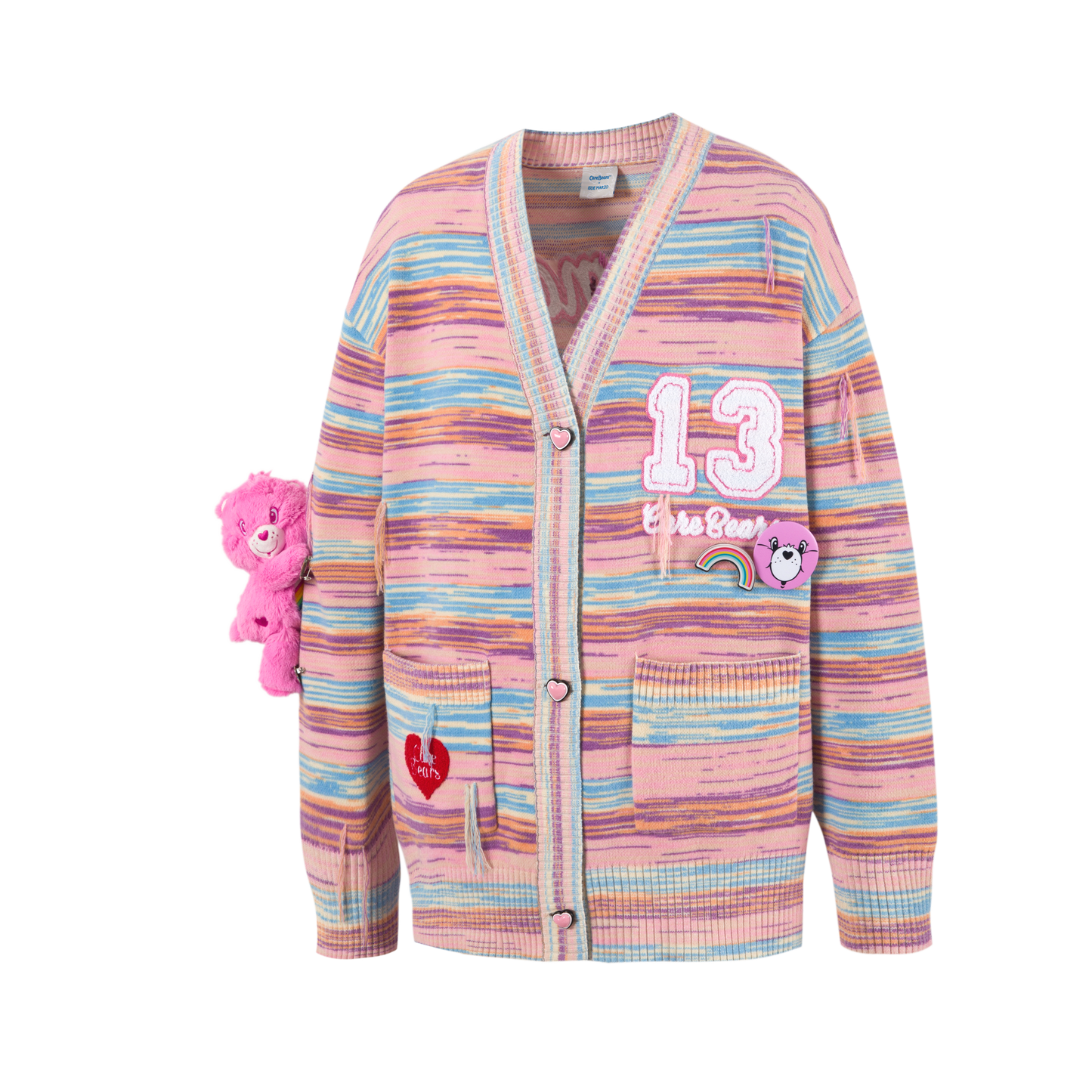 13DE MARZO Care Bears Color Stripe Cardigan