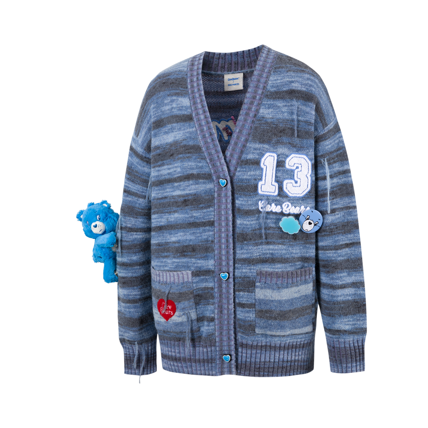 13DE MARZO Care Bears Color Stripe Cardigan