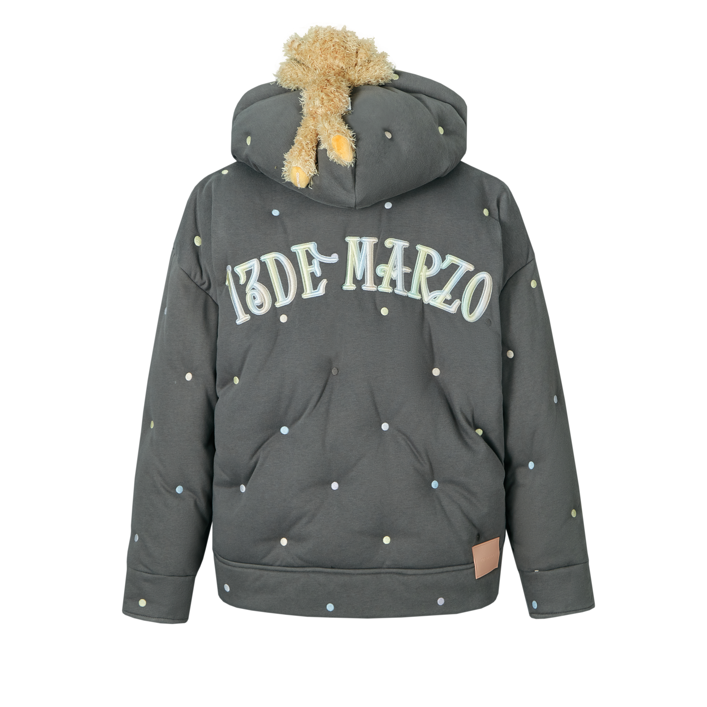 13DE MARZO Bear Colorful Dots Down Jacket