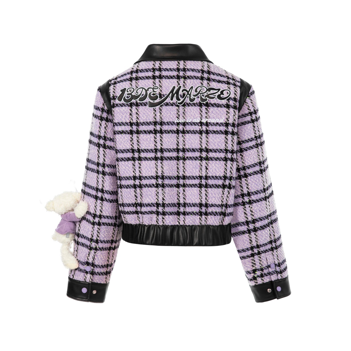 13DE MARZO Kuromi Bear Plaid Short Jacket