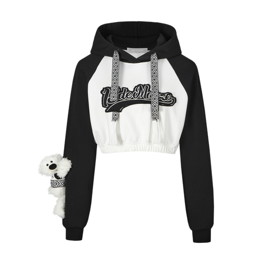 13DE MARZO String Baseball Logo Short Hoodie