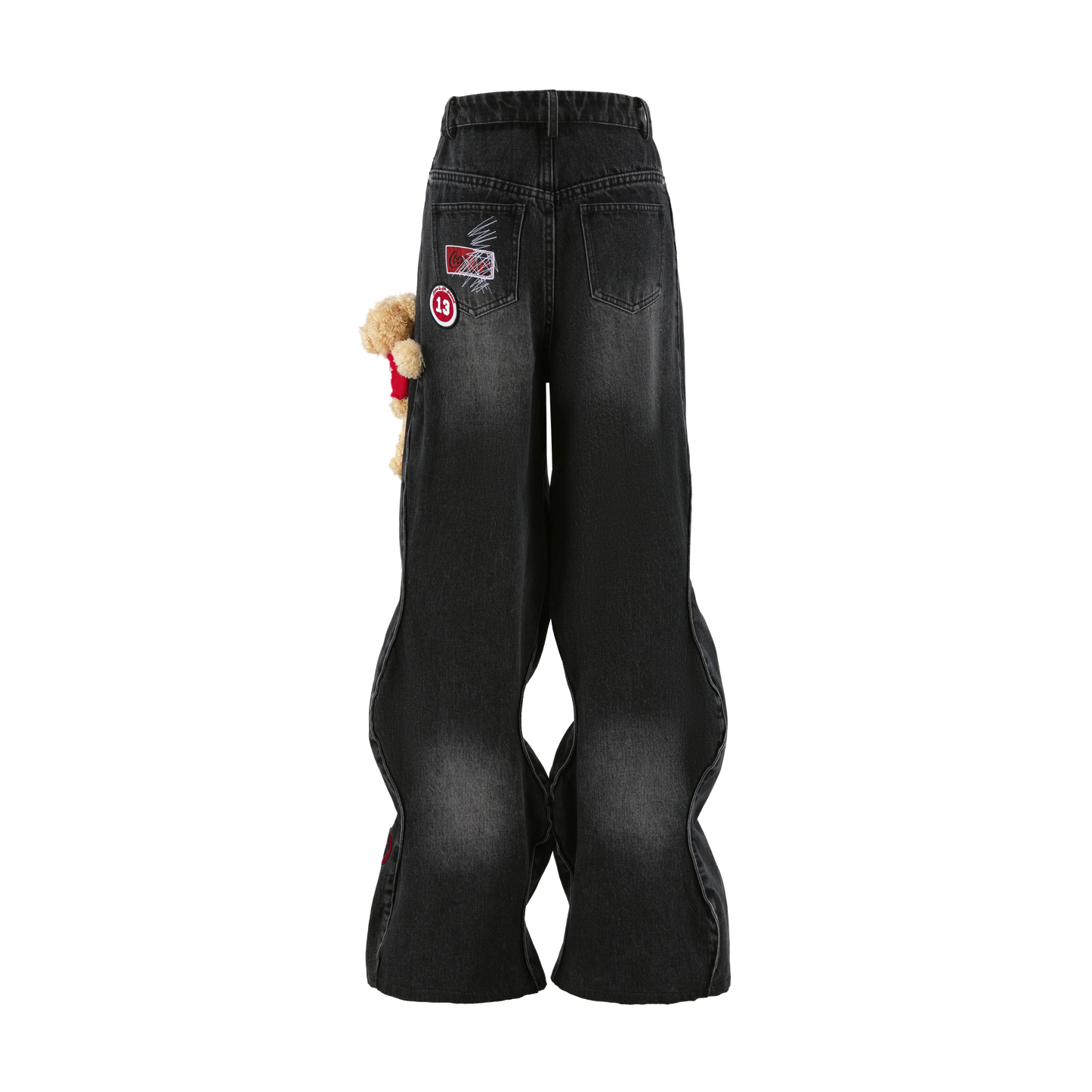 13DE MARZO Coca-Cola Bear Curved Jeans