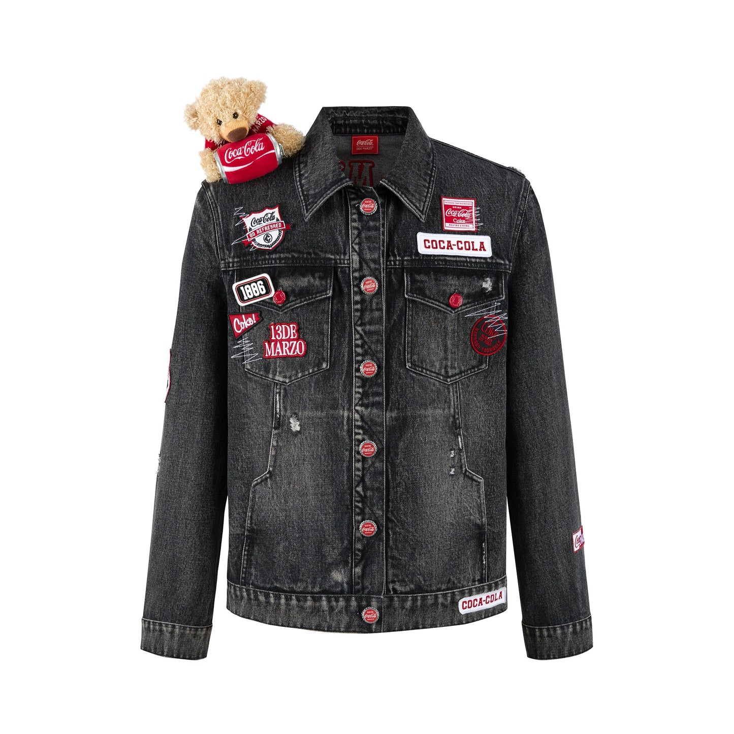 13DE MARZO Coca-Cola Bear Denim Jacket