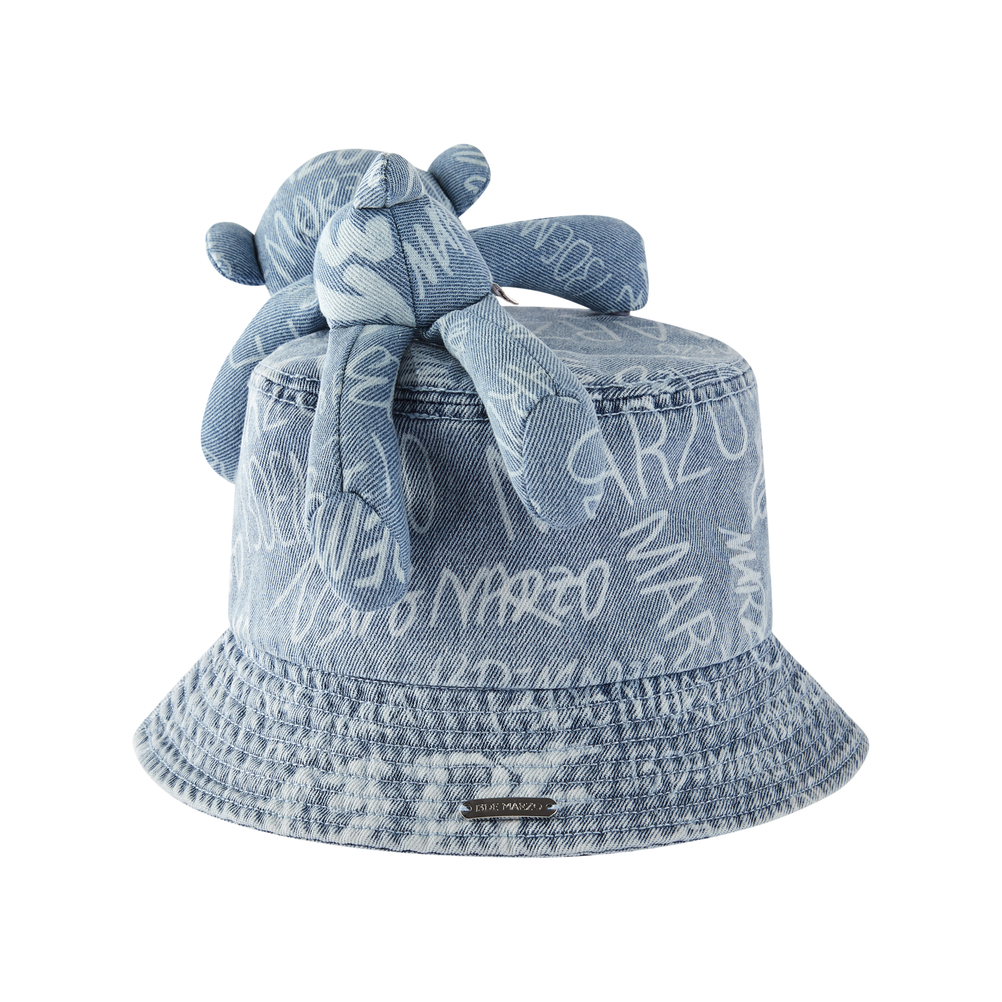 13DE MARZO Graffiti Logo Denim Bucket Hat