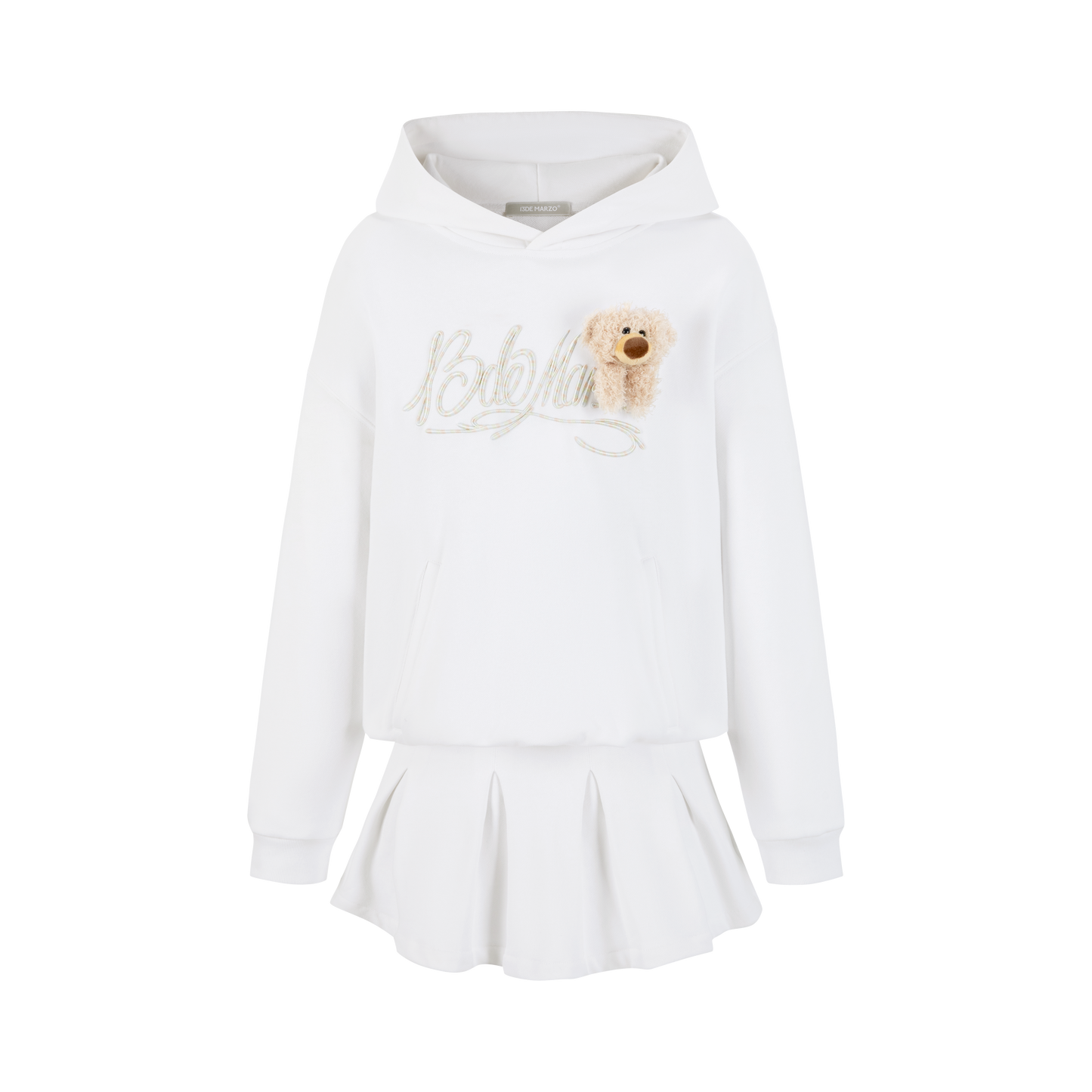 13DE MARZO Doozoo Lavered Hoodie Dress