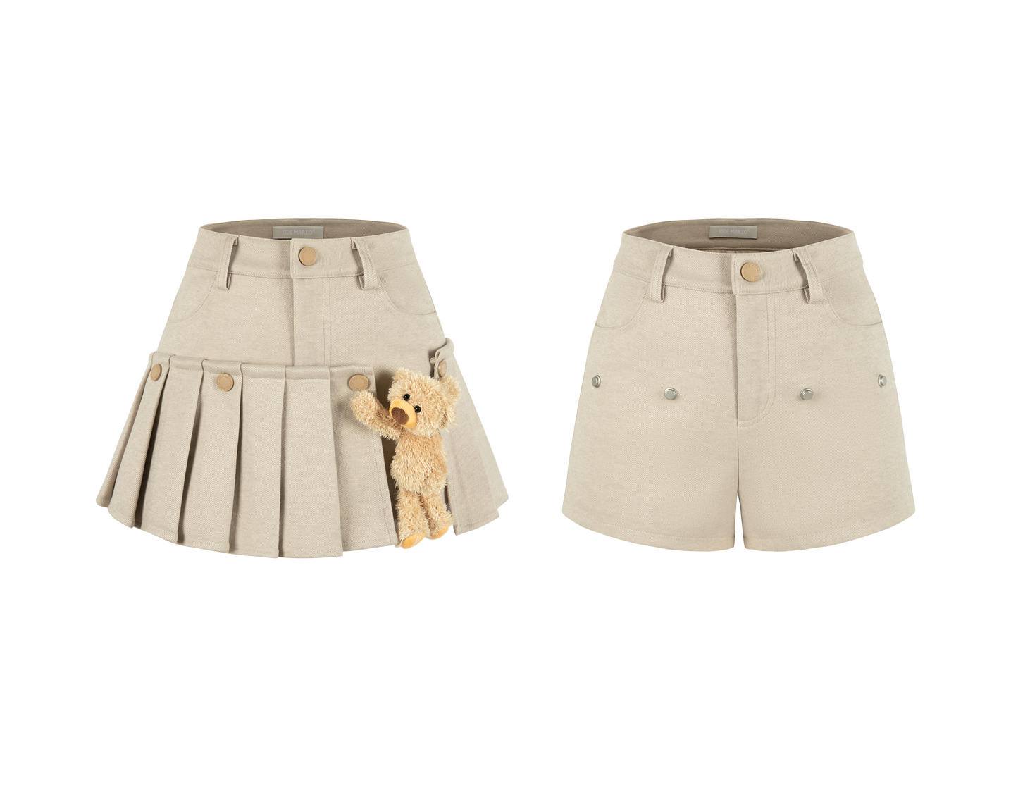 13DE MARZO Doozoo Detachable Skirt Shorts