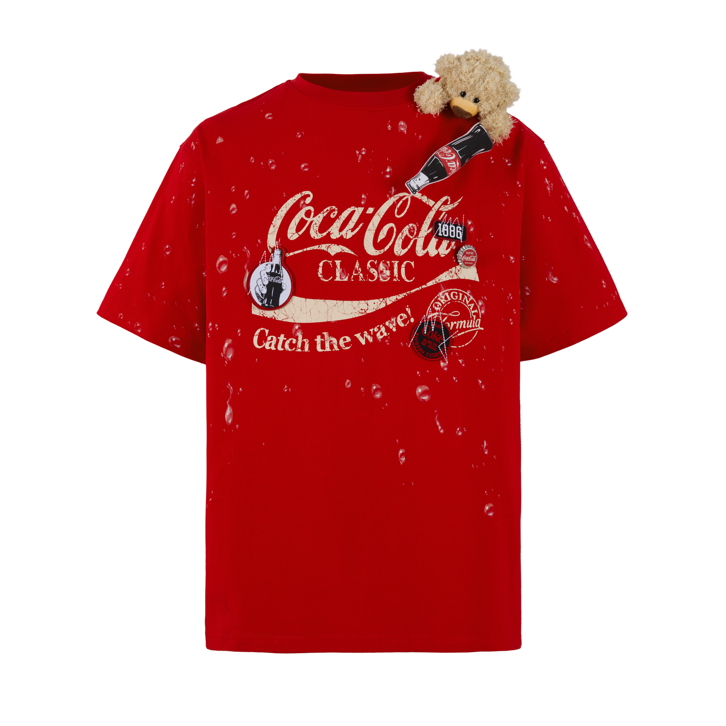 13DE MARZO Coca-Cola Bear Water Drop T-shirt