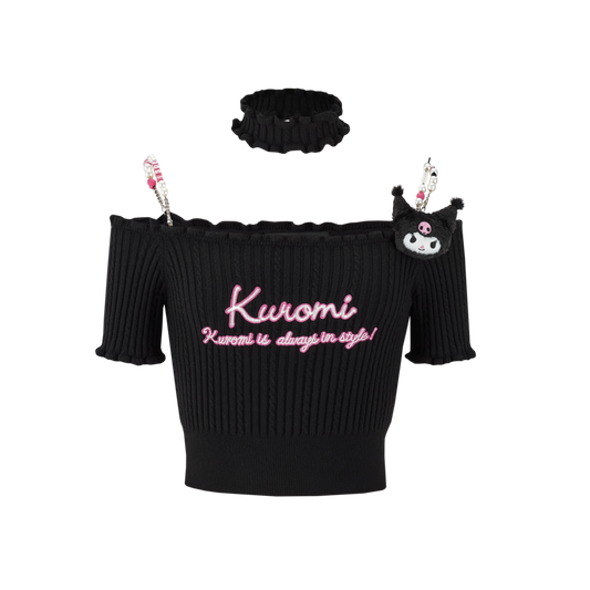 13DE MARZO Kuromi Knit Top