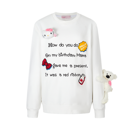 13DE MARZO Hello Kitty Ribbon Story Sweatshirt