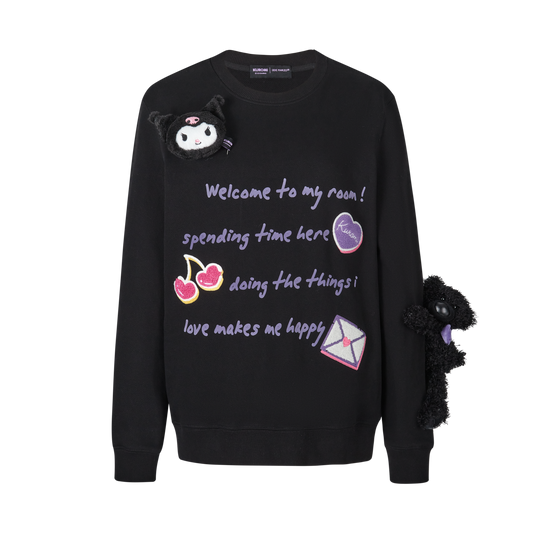 13DE MARZO Kuromi Ribbon Story Sweatshirt