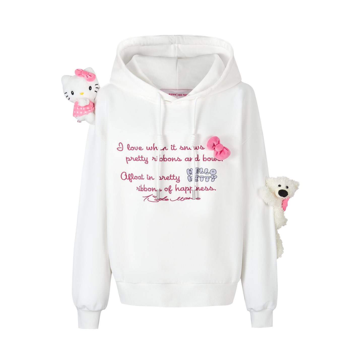 13DE MARZO Hello Kitty Bear Printing Hoodie