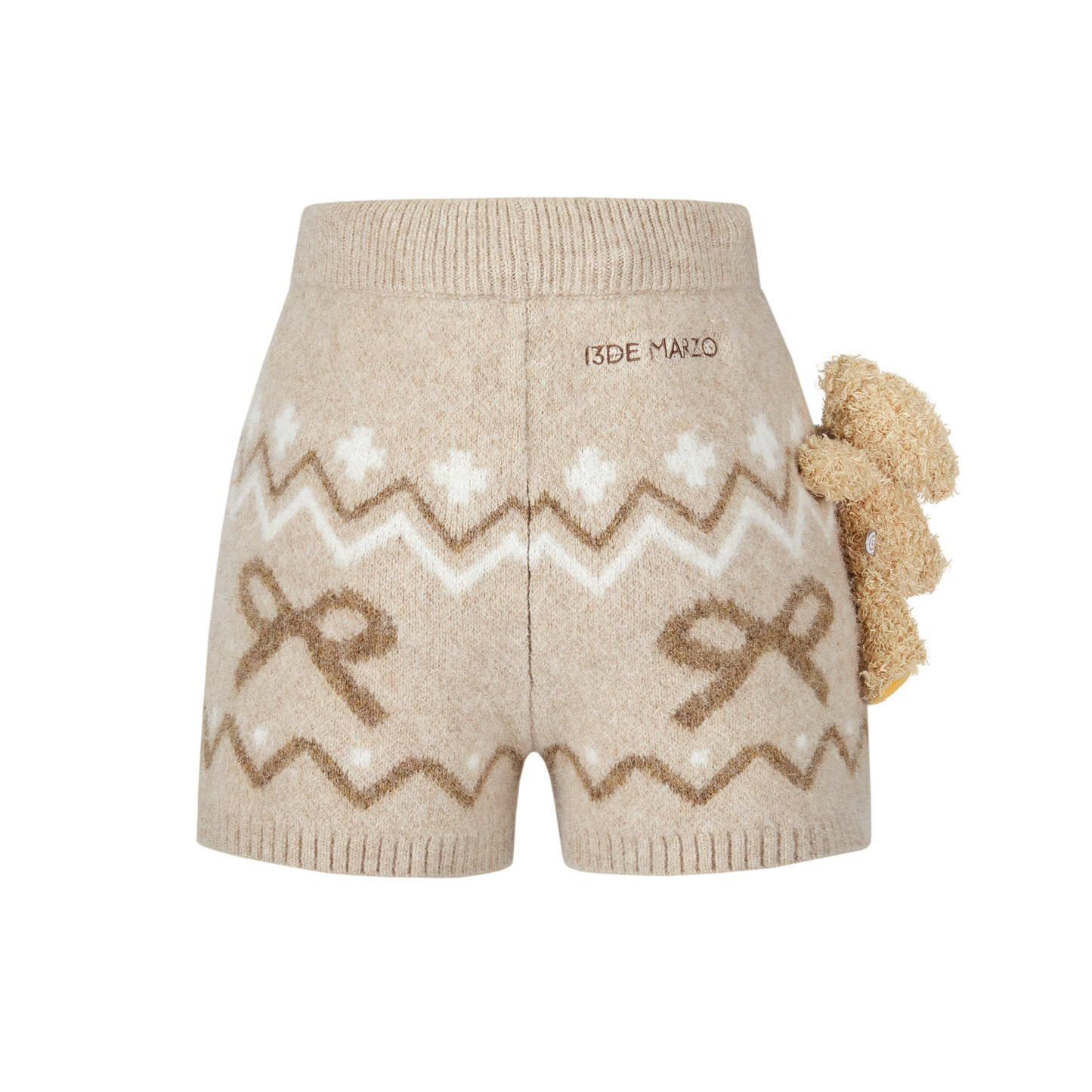 13DE MARZO Fair Isle Doozoo Knit Shorts